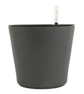 Matte Black Self Watering Flower Pot with Water Level Indicator (18 X 16 cm)