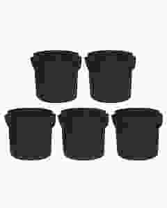 Divine Tree Fabric Grow Bags for Terrace Gardening, 10 Inch, 300 GSM, Set of 5 - Black