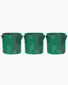 DIVINE TREE 350 GSM Fabric Grow Bags for Terrace Gardening, 10 Inch, Green, Set of 3