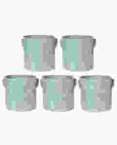 Divine Tree Fabric Grow Bags for Terrace Gardening, 10 Inch, 350 GSM, Set of 5 - Grey