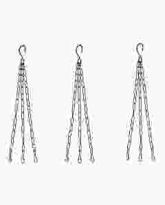 Metal Chain with Hook for Hanging Basket,Bird Feeder Hanging Pots (Black,Pack of 3)