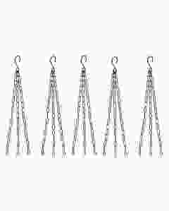 Metal Chain with Hook for Hanging Basket,Bird Feeder Hanging Pots (Black,Pack of 5)