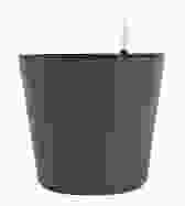 Matte Black Self Watering Flower Pot with Water Level Indicator (18 X 16 cm)
