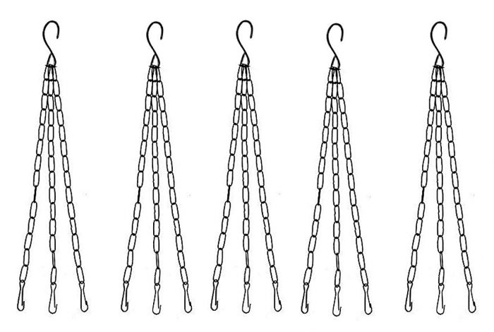 Planters Hanging Chain Birdbaths 40cm, Black Lanterns and Ornaments for Hanging Bird Feeders Suet Baskets 4Pcs 