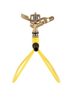 360 Degree Rotating Automatic Garden Brass Sprinkler with Stand Heavy Duty Brass Impact Head Sprinkler
