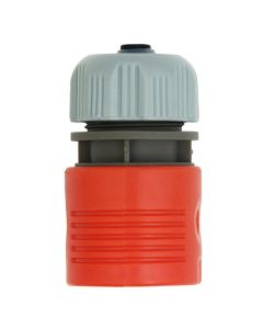 Divine Tree Plastic Hose Connector for Water Stop, Grey & Orange - 1/2 Inch