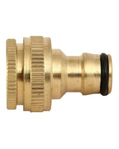1/2 and 3/4 Inch Brass Dual Universal Tap Connector for Garden Hose Pipe Fitting