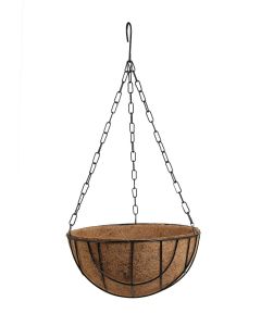 Hanging Flower Basket with Coco Peat Liners Metal Iron Chain (6 Inch)